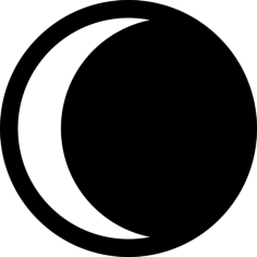 Moon In Half Phase Silhouette Cutting Svg Files, Free Vectors File
